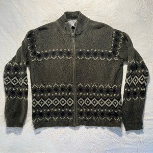Vintage Patterned Knit Sweater